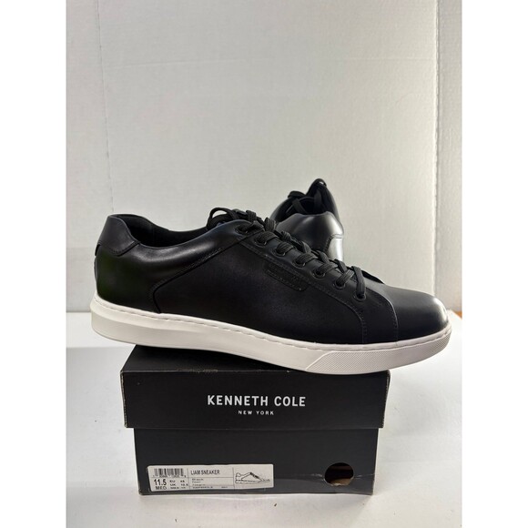 Kenneth Cole New York Men's Liam Casual Sneaker Black Leather Sz 11.5 M - Picture 1 of 6